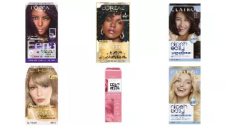 Clairol & L'Oreal Paris hair dye lot · 100 units · shelf-pull