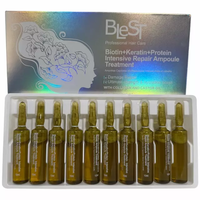 Blest Biotin+Keratin+Protein Intensive Repair Ampoule Treatment - Wholesale 5 Units (BA-02)