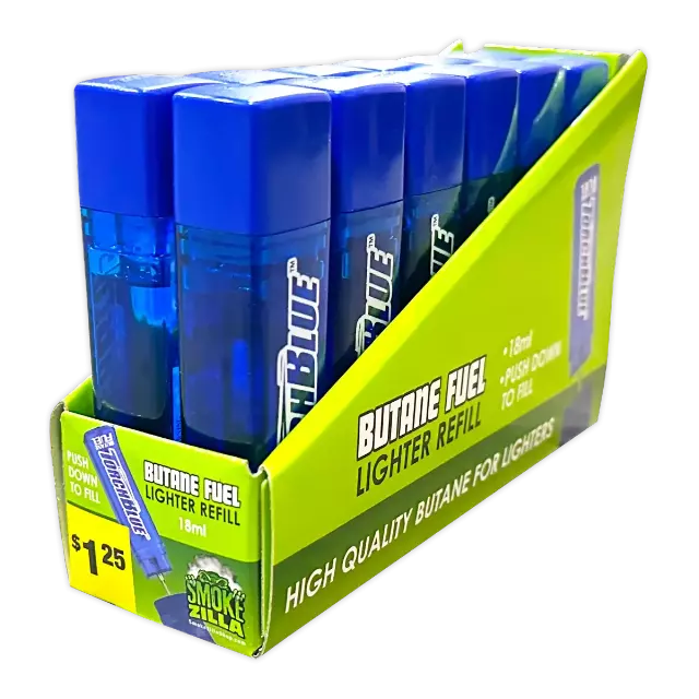 18ML Bulk Torch Blue Butane Refill - 12 Pieces Per Retail Ready Display 40311