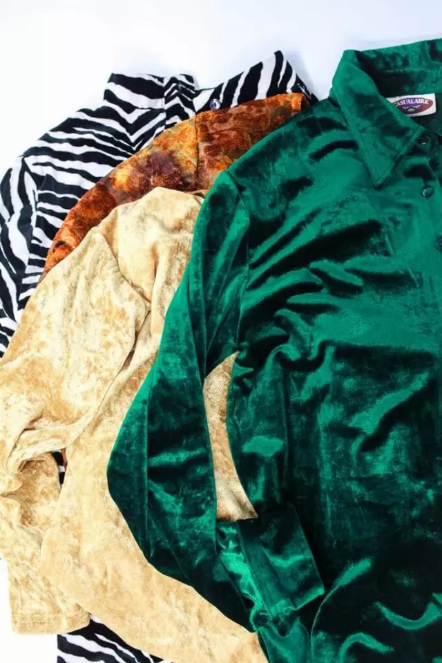 Vintage & Modern Velvet Tops Mix Of 10