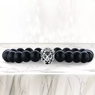 Agate Stone Diffuser Bracelet — Black