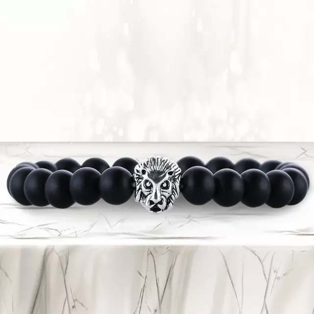 Agate Stone Diffuser Bracelet — Black