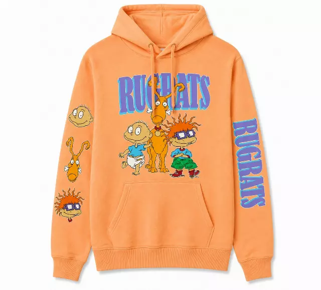 RUGRATS LOGO & CHARACTER HOODIE PEACH