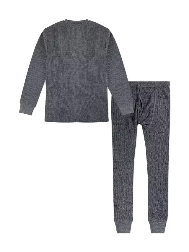 Men's Thermal 2-PC Set #001 — Charcoal / Extra Large