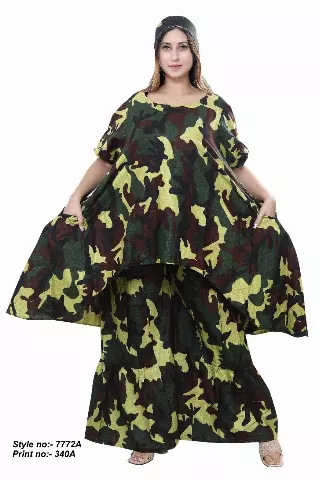 7772A Authentic African Print 2pc Pant Set - $30.00 Each (3 pcs per pack) — Free Size / Print-340A