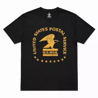 USPS POST OFFICE VINTAGE LOGO T-SHIRT BLACK