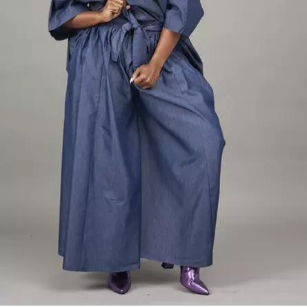 701D - Denim Palazzo Pants With Pockets (3 PCS PRE-PACK) - $25.00 Each