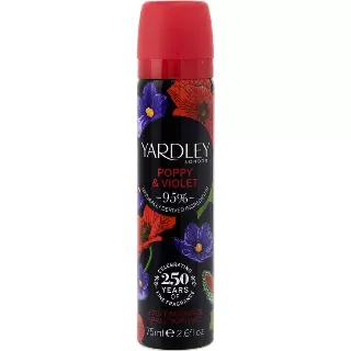 Yardley Poppy & Violet Body Spray 2.5oz
