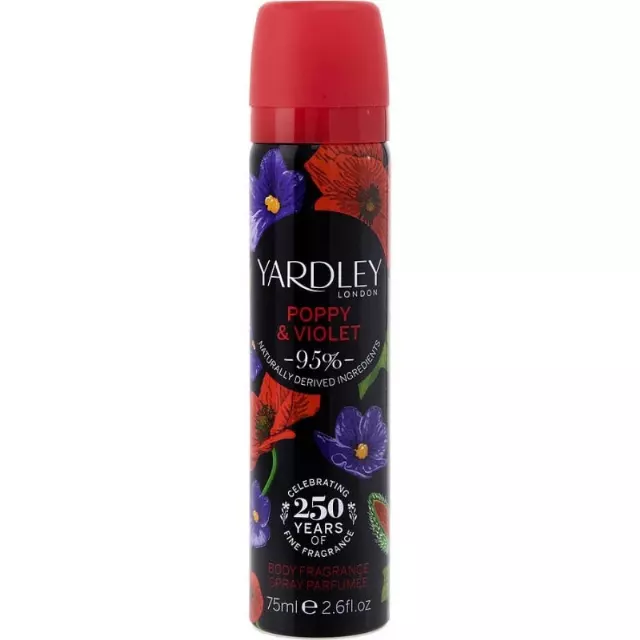 Yardley Poppy & Violet Body Spray 2.5oz