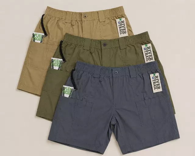 FLASH DEAL! (3 PACK) River Trails Men’s Quick-Dry Technical Fishing Shorts
