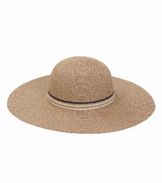 Max Studio Straw Stripe Crown Floppy Sun Hat — TOAST