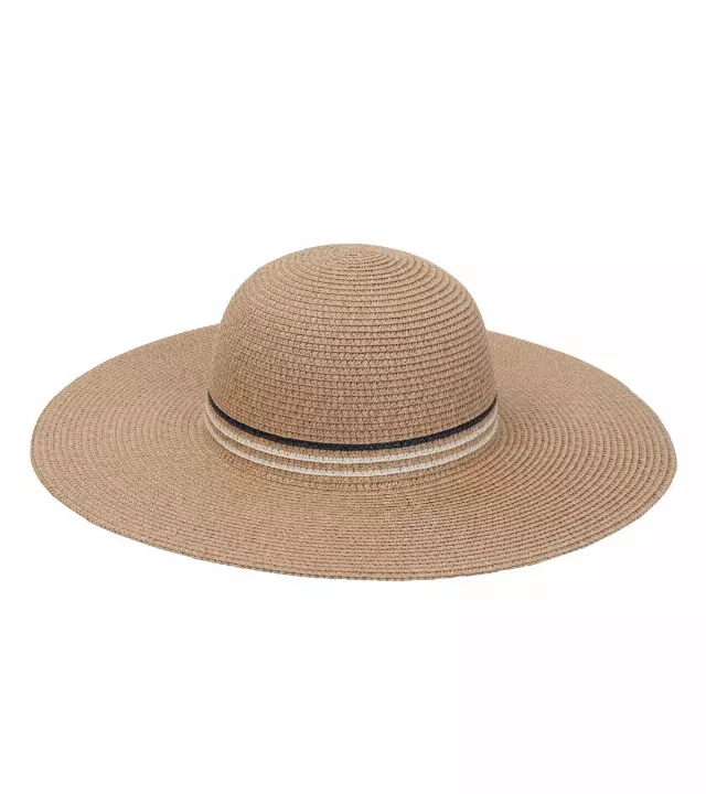 Max Studio Straw Stripe Crown Floppy Sun Hat — TOAST