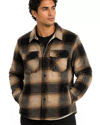 Men's Shacket with Sherpa Lining #634 — Beige / S-M-L-XL-2X