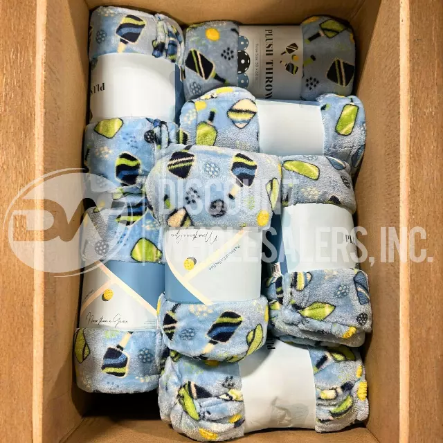 Pickleball Plush Throw Blanket 50"x60" Soft Fleece - More Than A Game (76 Pcs Lot)
