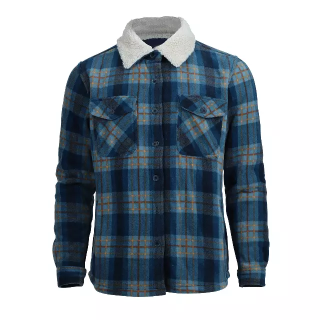 Women’s Button Down Shacket - Style #LFJ506 - $14.00/ Unit - 12PCS/CS - PLEASE SEE DESCRIPTION (Copy) — Brown/Black