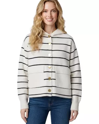 Striped Sweater Jacket #31 — Ivory/Black / S/M - L/XL