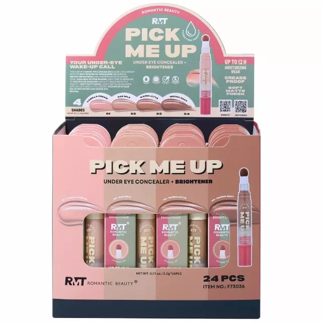 Romantic Beauty Pick Me Up Under Eye Concealer + Brightener - Wholesale Display 24 Units (F73036)