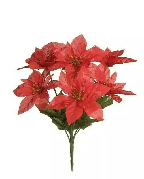 SBX04100RED – Poinsettia bush x7- Min 24 Pcs- Case Pk. 240