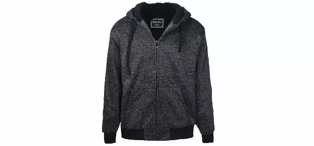 Men's Sherpa Lined Hoodie- Style #MFJ143-$12.50/ Unit - 12 PCS/CS - PLEASE SEE DESCRIPTION — Charcoal