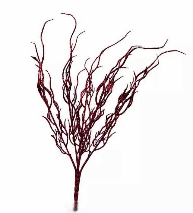 XP1035RD-1″ Glitter Twig Spray- “Dozen”- Min 6 Dz- Case Pk: 36 Dz