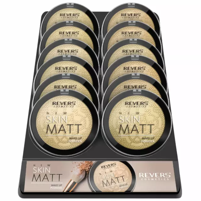 Revers Cosmetics New Skin Matt Mattyfying Powder - Wholesale Display 12 Units (RVMP04)