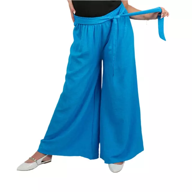 ChicaLuv - Women's Wide-Leg Paperbag Waist Pull-On Pants with Elastic Comfort