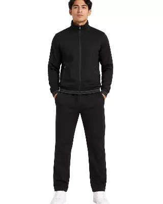 Full-Zip Mock-Neck Track Jacket #T17 — Black / S-M-L-XL-2X
