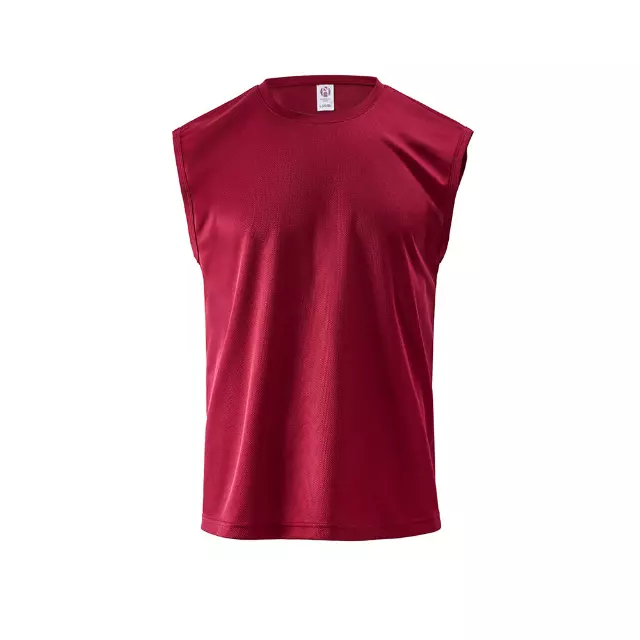 Men's Performance Tank Top Shirt with Breathable Polyester Micro Mesh - Style #MS203- $3.90/Unit MINIMUM 24 PCS - PLEASE SEE DESCRIPTION - S-3XL — Wine