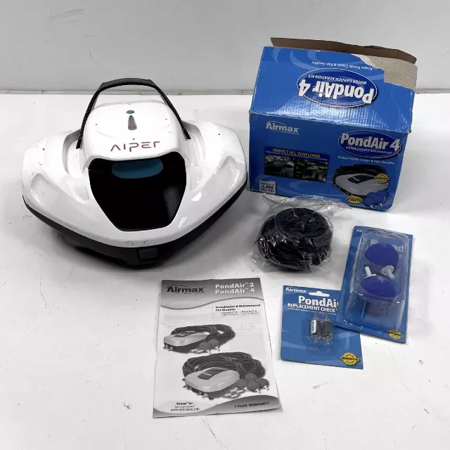 Aiper Scuba 800W Robotic Pool Cleaner & Airmax PondAir 4 Aeration Kit Lot