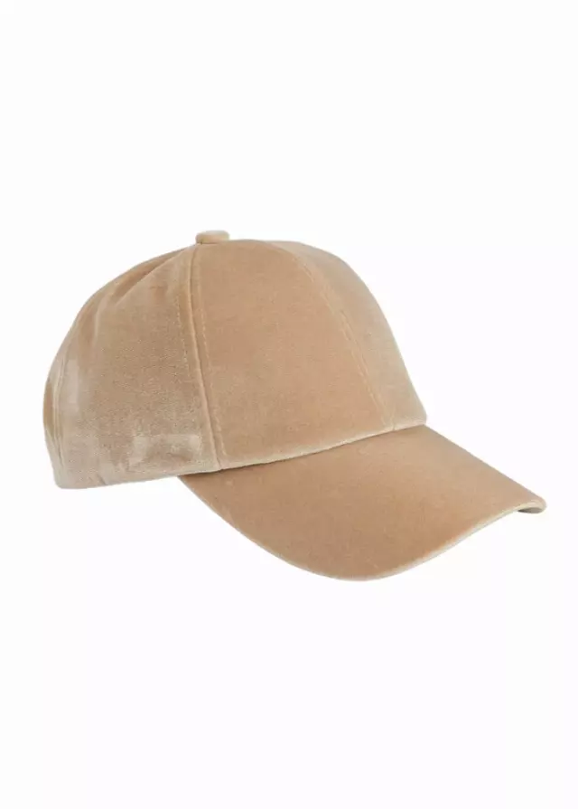 Magid Velvet Baseball Cap — Beige