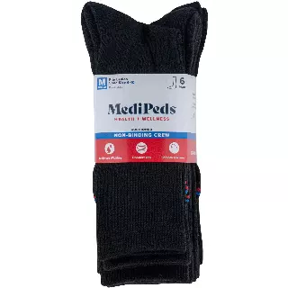 #6-MP-1724902 Women’s MediPeds Half Cushion Crew Socks – $2.00 per pack 6 (12 Packs)
