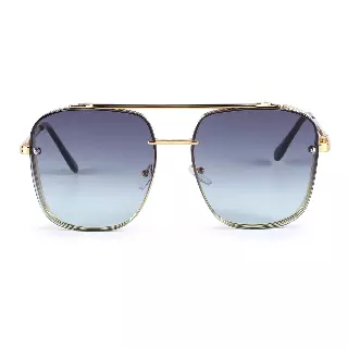 Vintage Metal Aviator Sunglasses with Mesh Side Shields & Gradient Lenses J10915