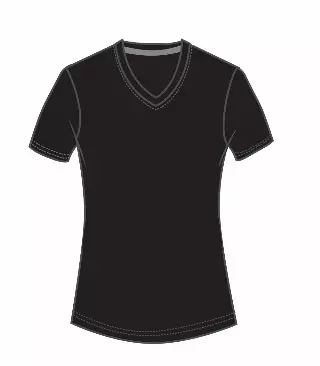 Ladies V-Neck Performance Black - 9290209