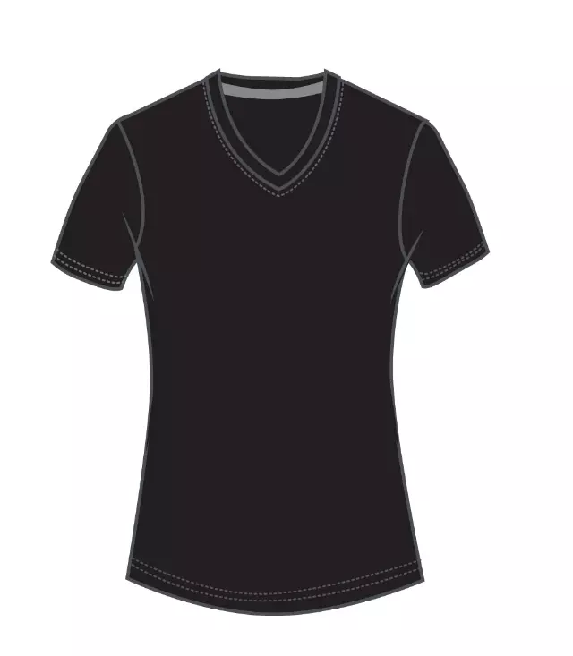 Ladies V-Neck Performance Black - 9290209