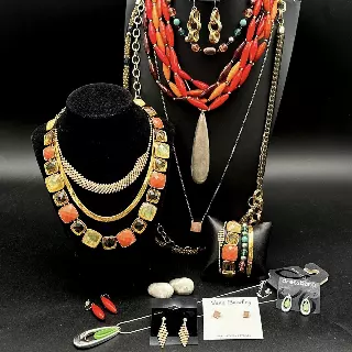 Vera Bradley Dressbarn Statement Costume Jewelry Lot Necklaces Earrings 20pc