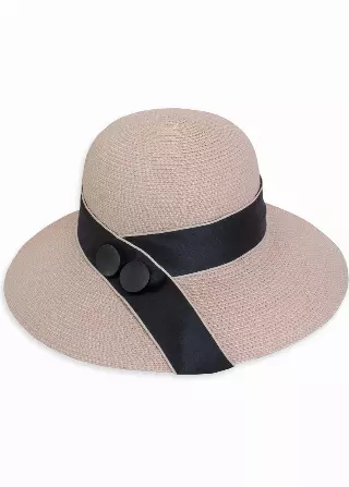 Magid Straw Floppy Hat — Blush · SKU HA-1532S-BLUSH