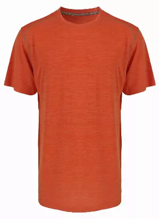Men's performance crew neck t shirt breathable with marled jersey - Style #LHT10- $6.90/Unit MINIMUM 24 PCS Open Stock - PLEASE SEE DESCRIPTION - S-2XL — Orange