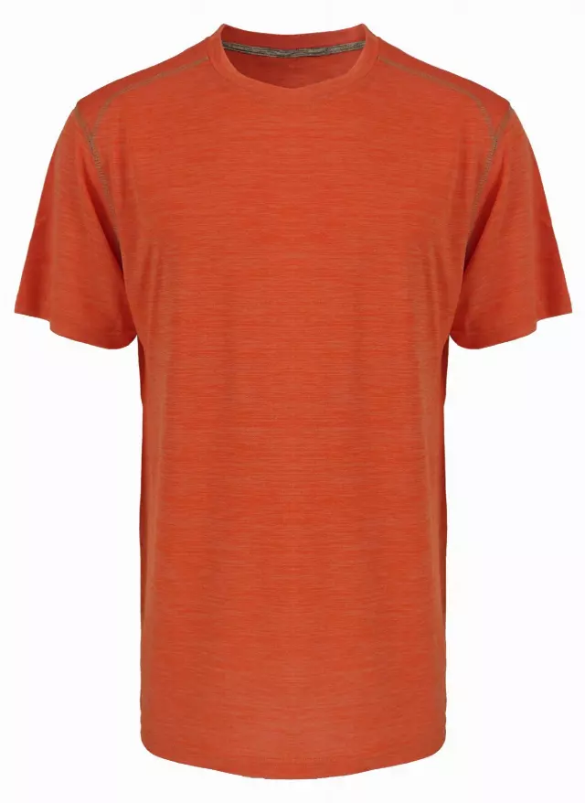 Men's performance crew neck t shirt breathable with marled jersey - Style #LHT10- $6.90/Unit MINIMUM 24 PCS Open Stock - PLEASE SEE DESCRIPTION - S-2XL — Orange