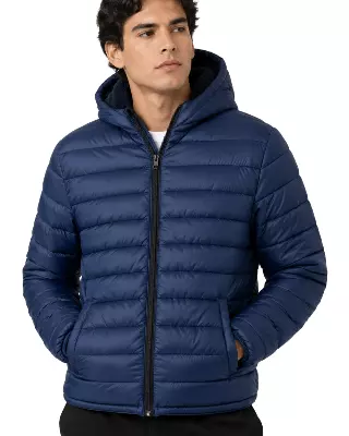 Men's Puffer Jacket With Hood #J21 — S-M-L-XL-2X / Navy