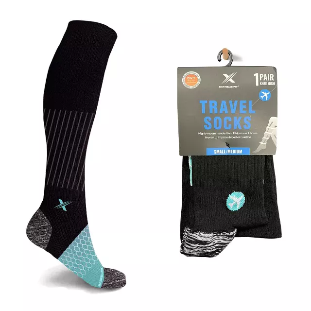 Travel Socks - Blue — Small/Medium