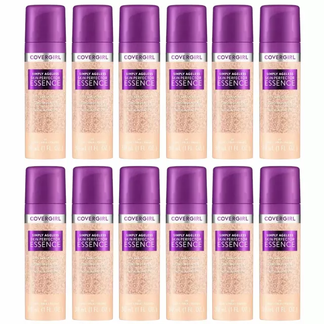 Covergirl Simply Ageless Skin Perfector Essence Vegan Foundation 20 Light - Wholesale 12 Units (COV-FOUN20)