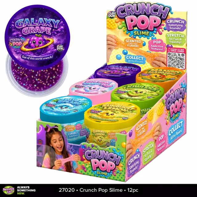 Fun Doh™ Crunch Pop Squishy Slime - 12 Pieces Per Retail Ready Display 27020