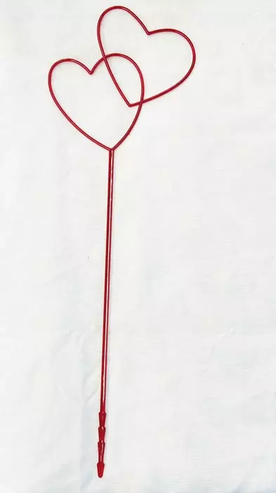 PL2016RD – Red Double long heart on 16″ pick “DZ” Case pk 72 dz.