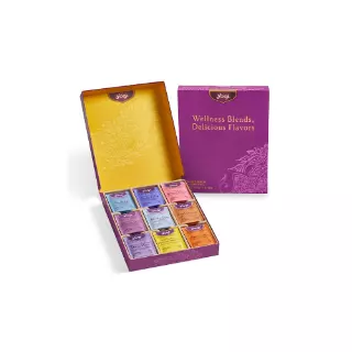 Get Well Yogi Tea Organic Sampler Gift Box - 45 Bags (9 Herbal Teas)