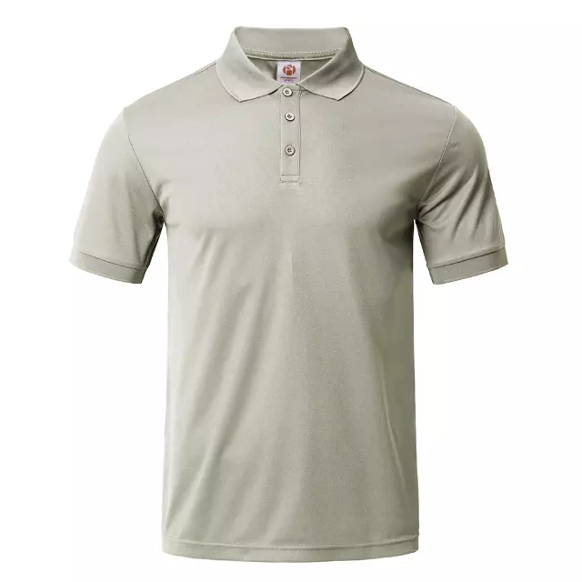 Men's Quick Dry Polo Shirt with 3 Button Placket & ribbed Hem & Rib Knit Collar - Style #LHT15 - $7.90/PC MINIMUM 48 PCS- PLEASE SEE DESCRIPTION - S-2XL — Camel