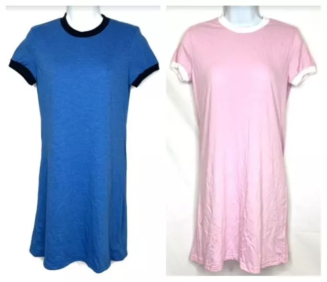 #575-AA-TSD ‘American Apparel’ Ringer T-Shirt Dress – $.90 each (24 Pieces)