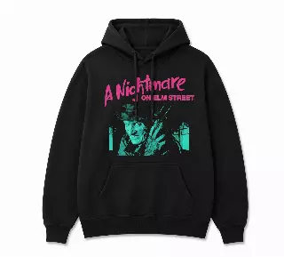 A NIGHTMARE ON ELM STREET 1984 NEON HOODIE BLACK