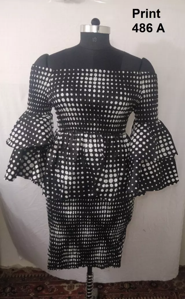 9009 - 2 pc Smocked Skirt Set - ON SALE!!! $15.00 Each (3 pcs per pack) — Free Size / Print-486A
