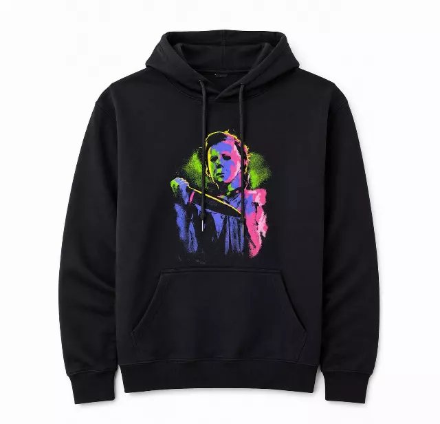 HALLOWEEN MICHAEL MYERS KNIFE HOODIE BLACK