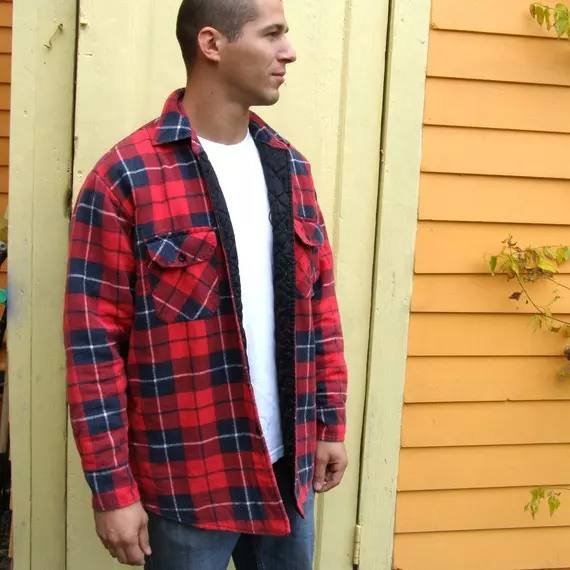 #240-QLT-X Men’s Yarn Dyed Quilted Flannel Shirts (3X-5X) $7.25 each (9 Pieces)